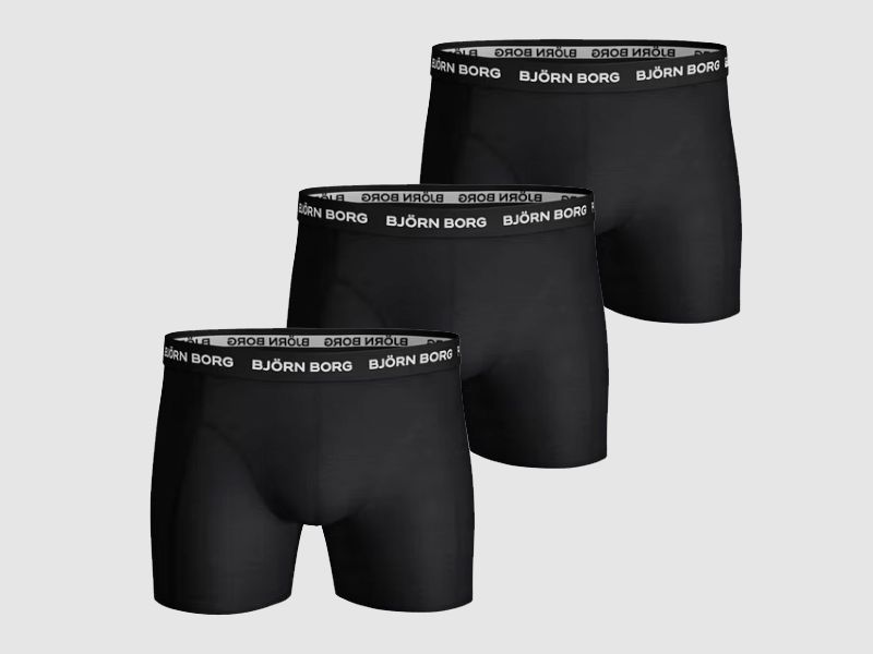 Björn Borg Boxershorts 3er-Pack Schwarz - XL