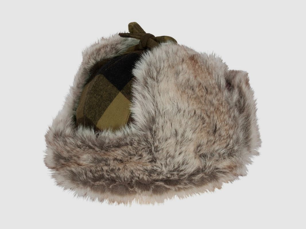 CZAPKA PINEWOOD CLASSIC CHECKED FUR HAT GREEN / BLACK, zdjęcie 4 z 4