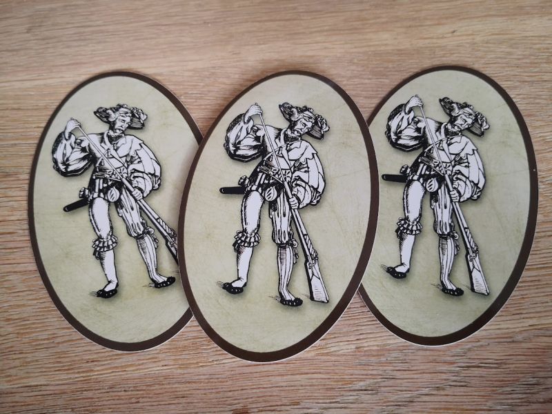 Vorderladerschütze - Landsknecht - Aufkleber 3 Stück