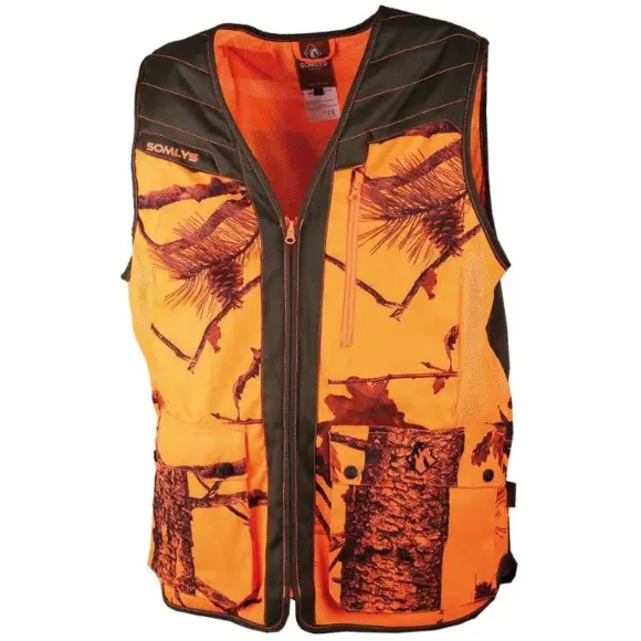 Leichtes Jagdwesten Somlys 248N Classy Camo Orange