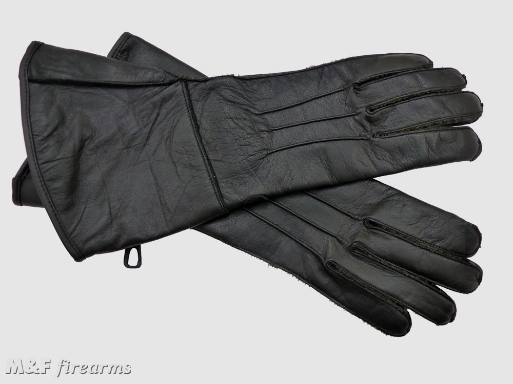 Stulpenhandschuhe "US-Police Heritage" mit langer Stulpe schwarz und Aramid-Innenfutter