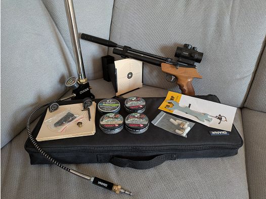 Diana Bandit pistolet pneumatyczny 4,5 mm Gen I zestaw kompletny