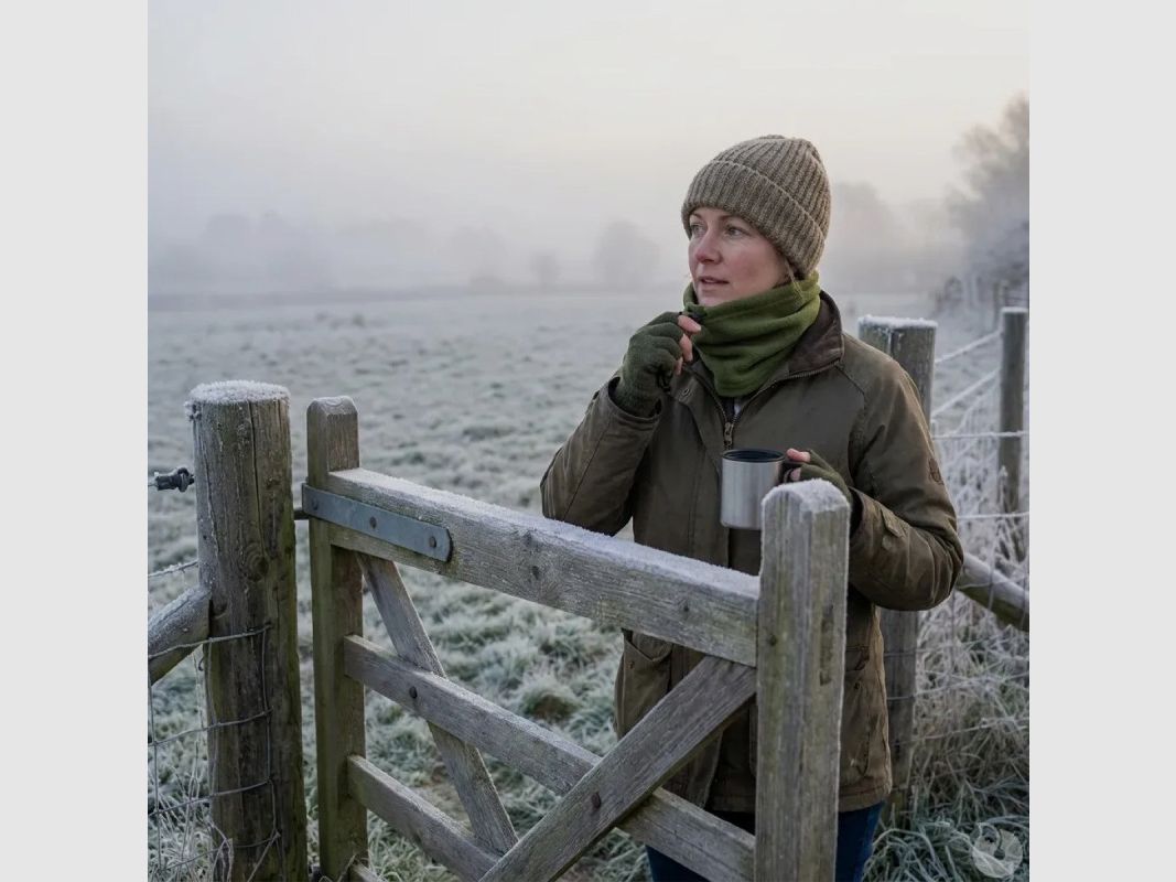 Kaki Polarfleece-Halswärmer für Jagd und Outdoor, Bild 2 von 3