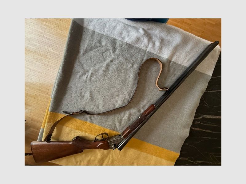 Double shotgun, Michuel Larranaga - Spain, caliber: 16/70 with engraving on lock plates
