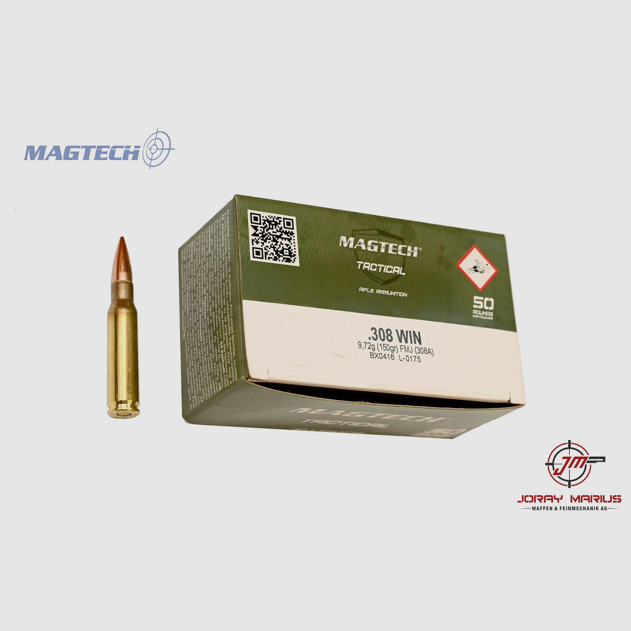.308 Win Magtech 9.72g 150gr FMJ
