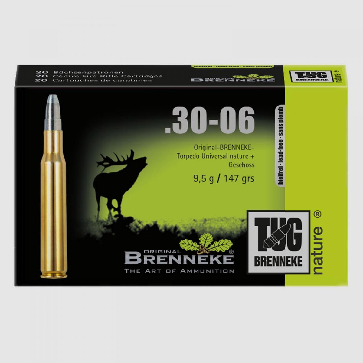 Brenneke .30-06 Sprg. 147GR TUG nature+ 20 patronen