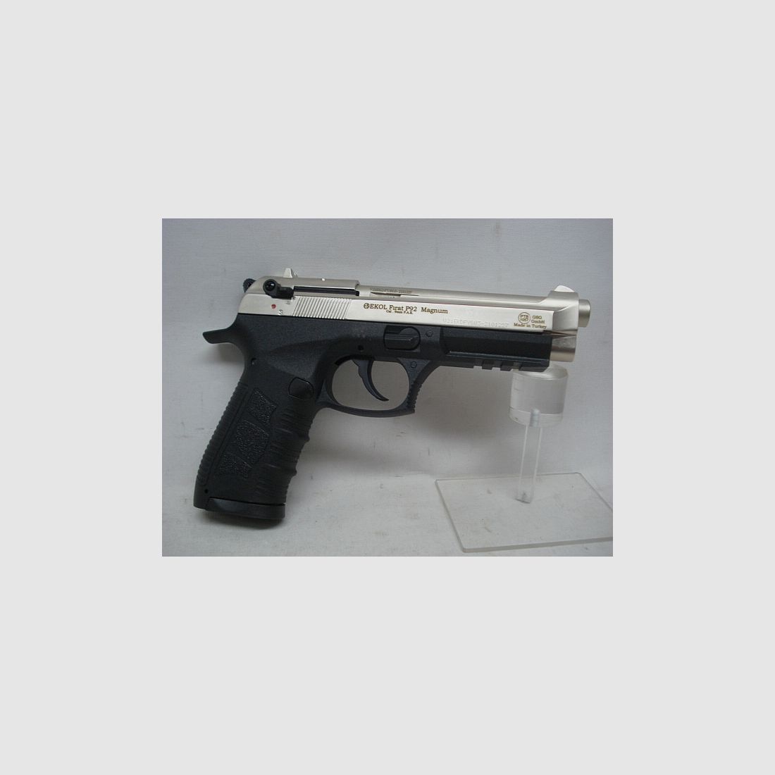 Firat P92 Magnum Cal.9mmPAK - níquel, 17 disparos