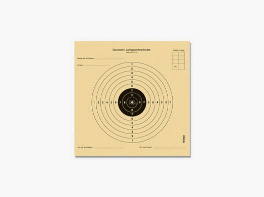 Alte deutsche Luftgewehrscheibe Kyffhäuser" 12 x 12 cm - versch. Abpackungen"