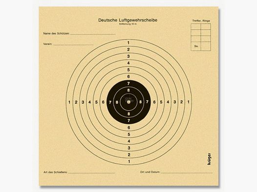 Alte deutsche Luftgewehrscheibe "Kyffhuser" 12 x 12 cm - versch. Abpackungen