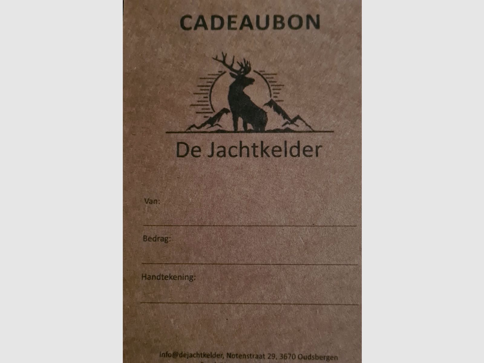 Cadeaubon De Jachtkelder, afbeelding 2 van 4