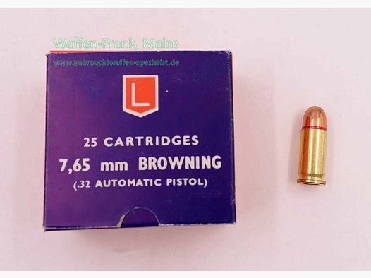 Lapua / Finland pistoolmunitie 7,65mm Browning/.32ACP