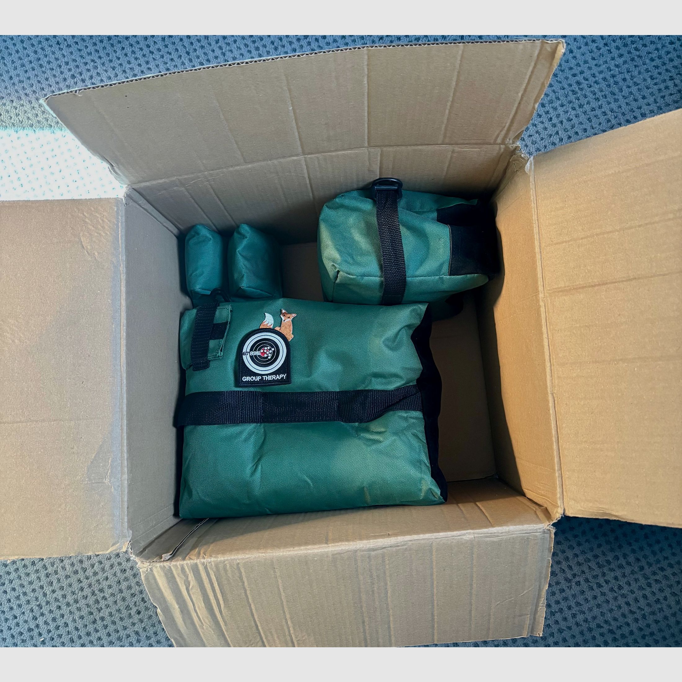 Shooting rest rifle supports three parts