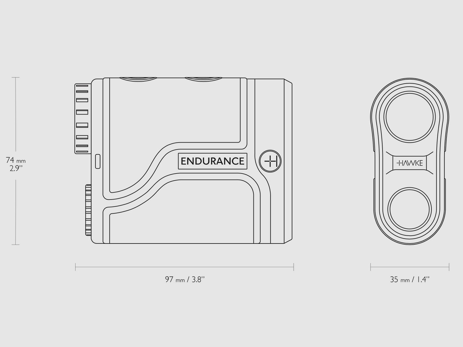 HAWKE 41210 Télémètre Laser Endurance 700 Distance Angle Pluie Chasse