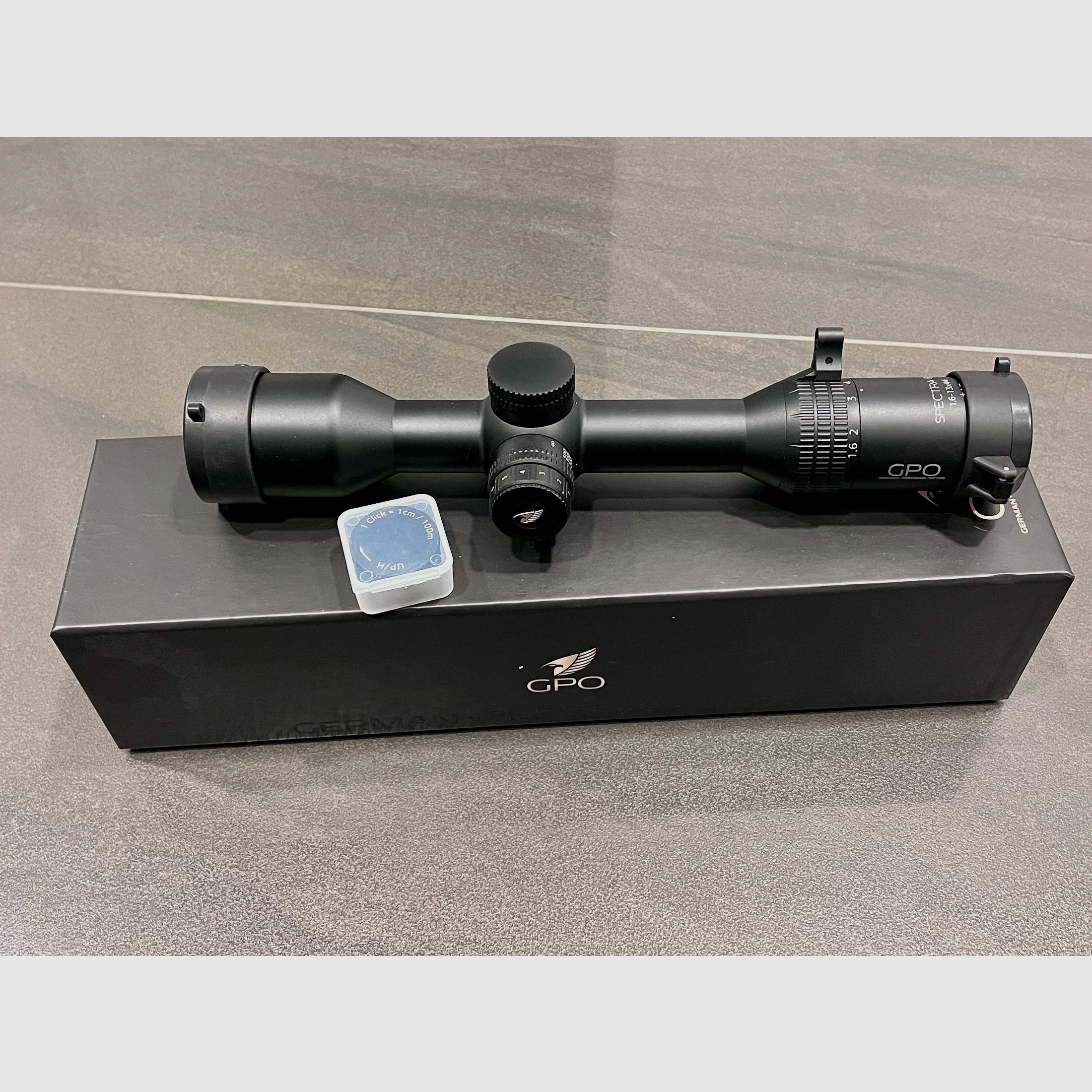 GPO Spectra 1,6-13x44 incl. Ballistikturm richtkijker - geen Zeiss, Schmidt Bender, Leica, Swarovski 