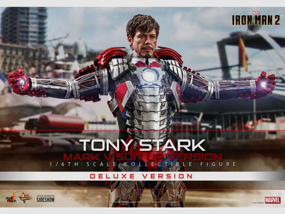 Iron Man 2 Movie Masterpiece Actionfigur 1/6 Tony Stark (Mark V Suit Up Version) Deluxe 31 cm | 43273
