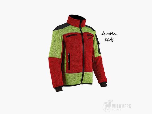 PSS X-treme Arctic Chaqueta de Punto para Niños, rojo/amarillo neón