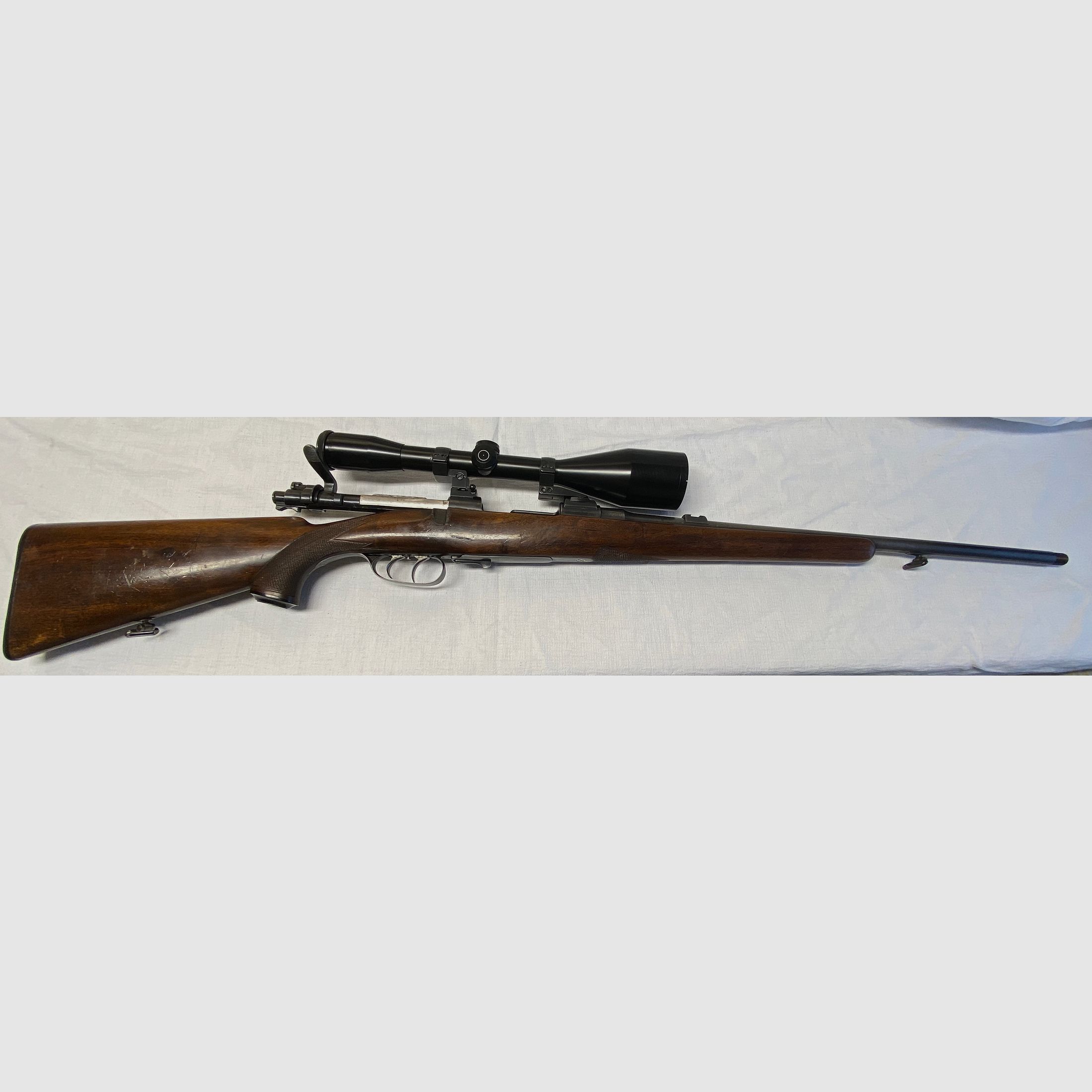 Ferlacher repeating rifle 8x57 IS, repeater, repeating rifle with muzzle thread for silencer, riflescope 8x56, new proof 2021