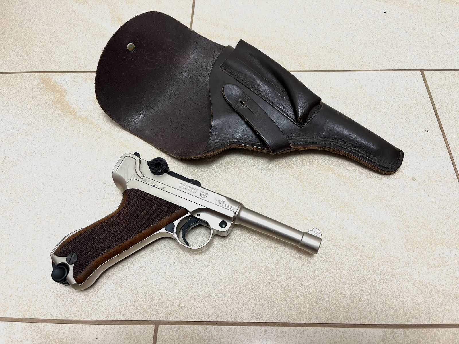 ••• Luger P08 Holster / Pistolentasche - Leder •••