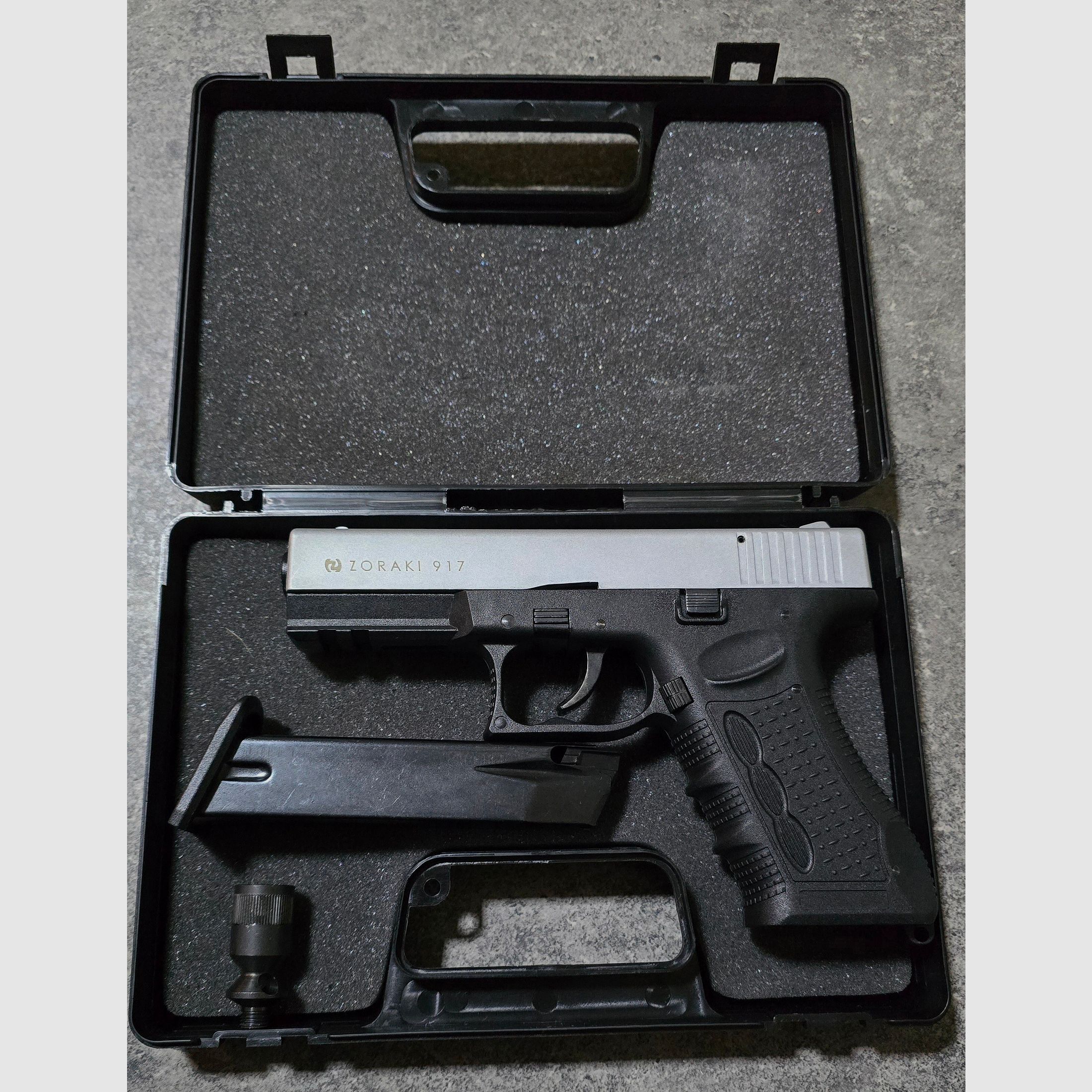 Zoraki 917 ancien PTB 1023 pistolet d'alarme 9mm PAK Silvester