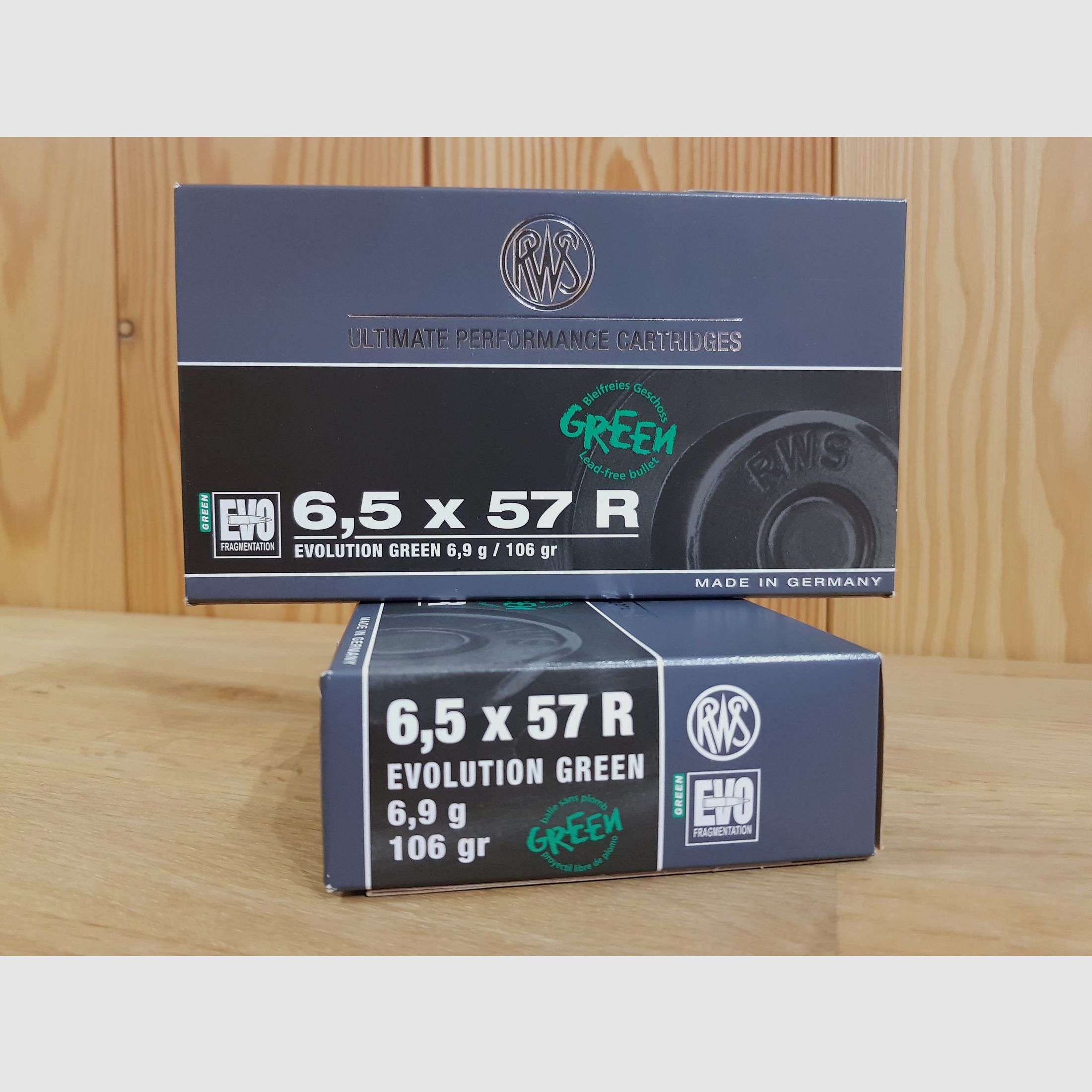 RWS MUNITION KAL 6,5X57 R EVO GREEN 106 GR.