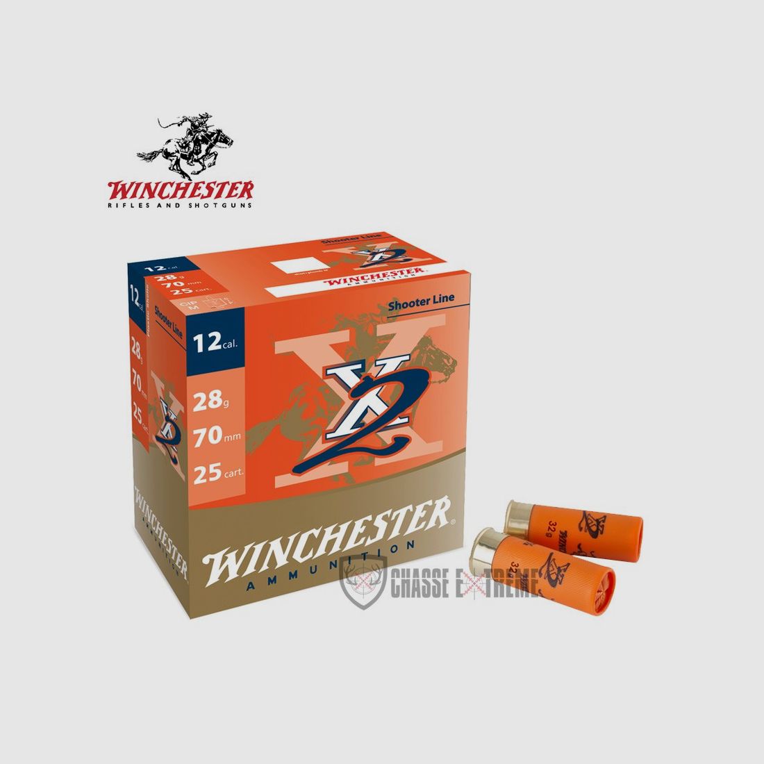 25 Cartouches WINCHESTER X2 32g cal 12/70