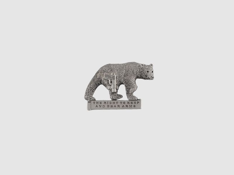 Anstecker Bär mit Pistole