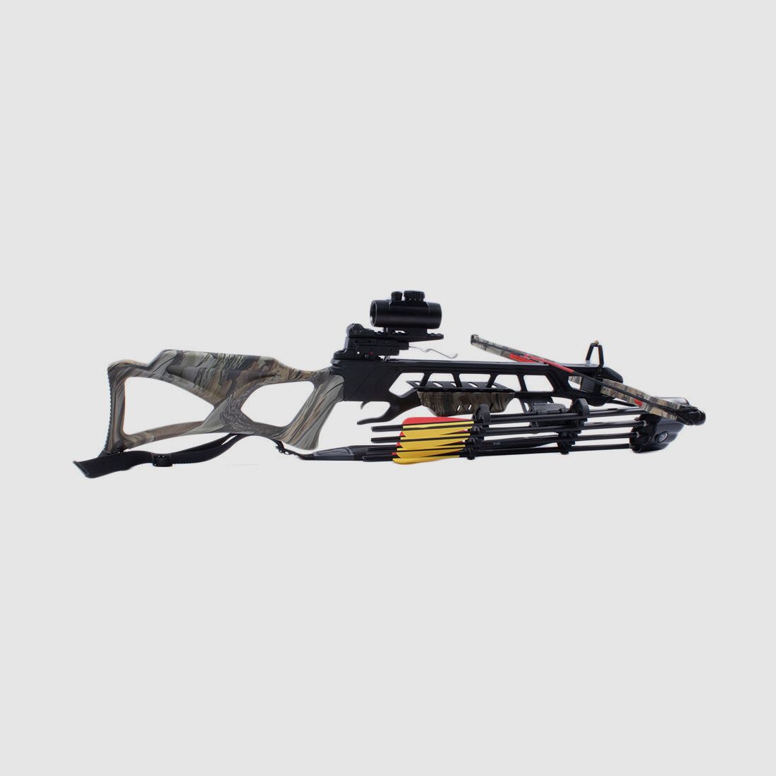 Man Kung Recurve Anaconda 175 lbs Camo SET - Quiver, Pijlen, RedDot