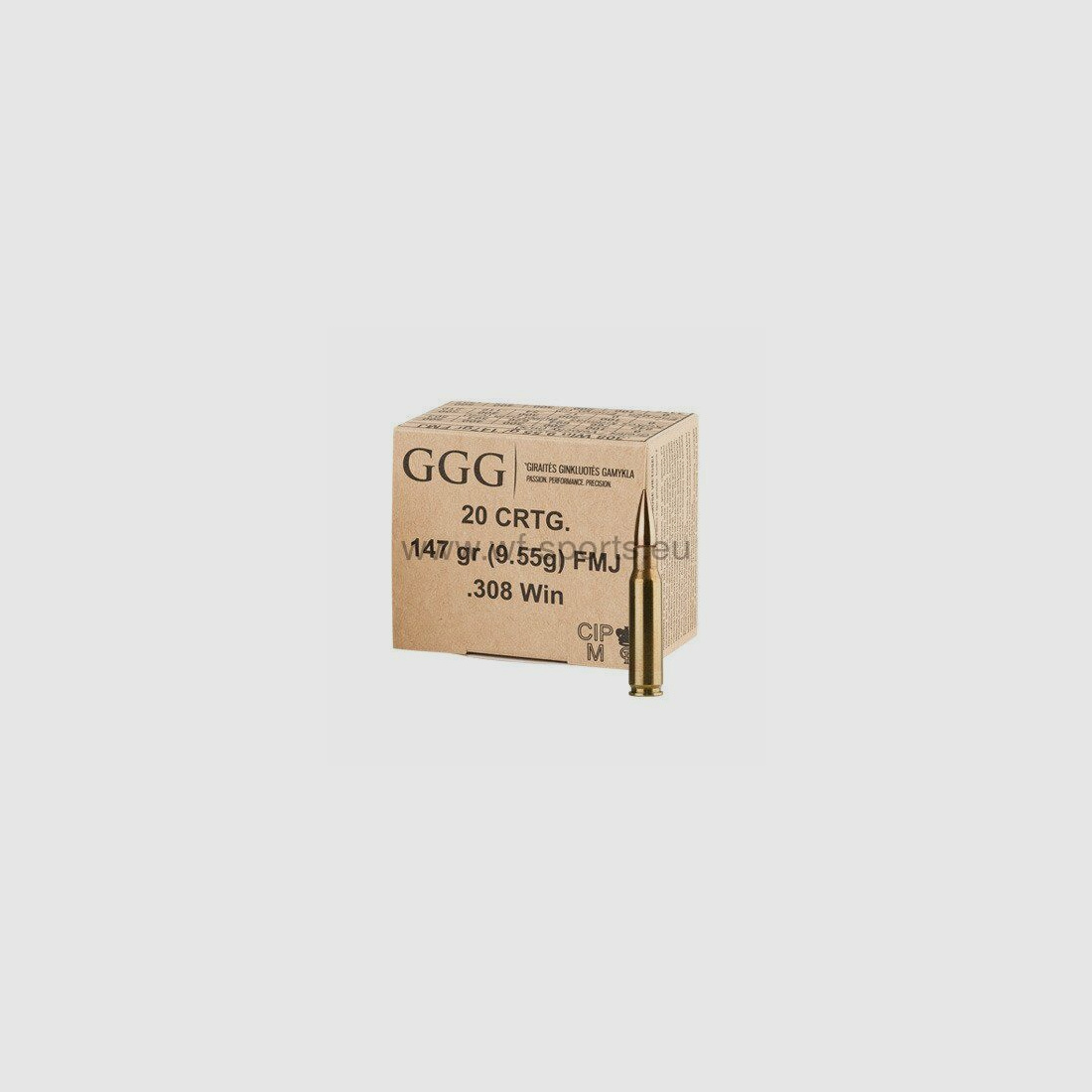 GGG GPX11 .308 FMJ 147grs/9,55 g - 20Stk GGG GPX11 .308 FMJ 147grs/9,55 g - 20Stk