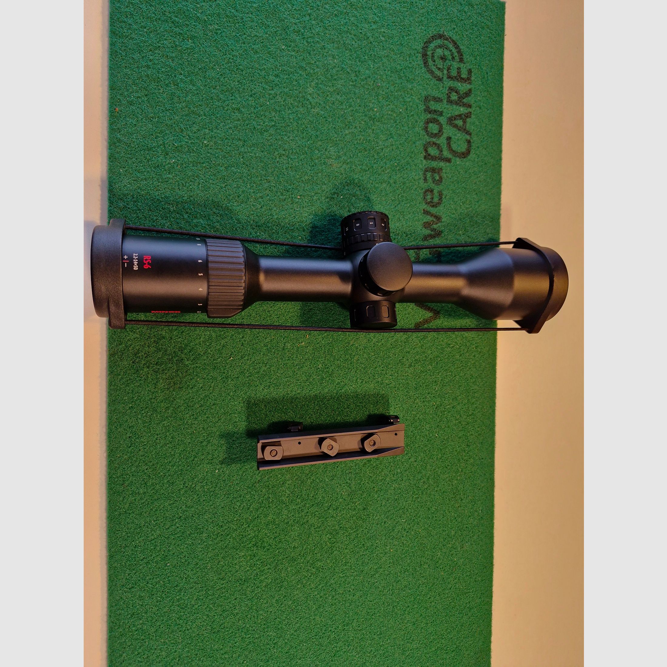 Nouveau télescope Minox RS6 2,2-14x50 avec rail + très bon montage de selle Blaser