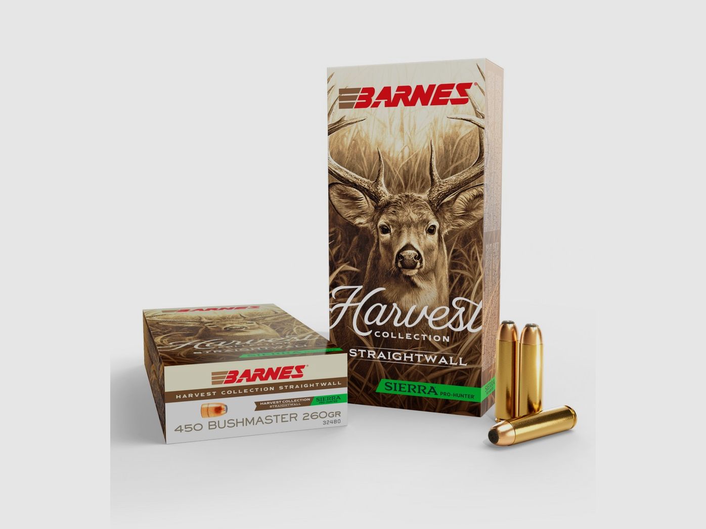 Barnes Harvest Collection .450 Bushmaster 16,8 g / 260 gr Sierra Pro-Hunter FN Jagdmunition – 20 Stück #32480