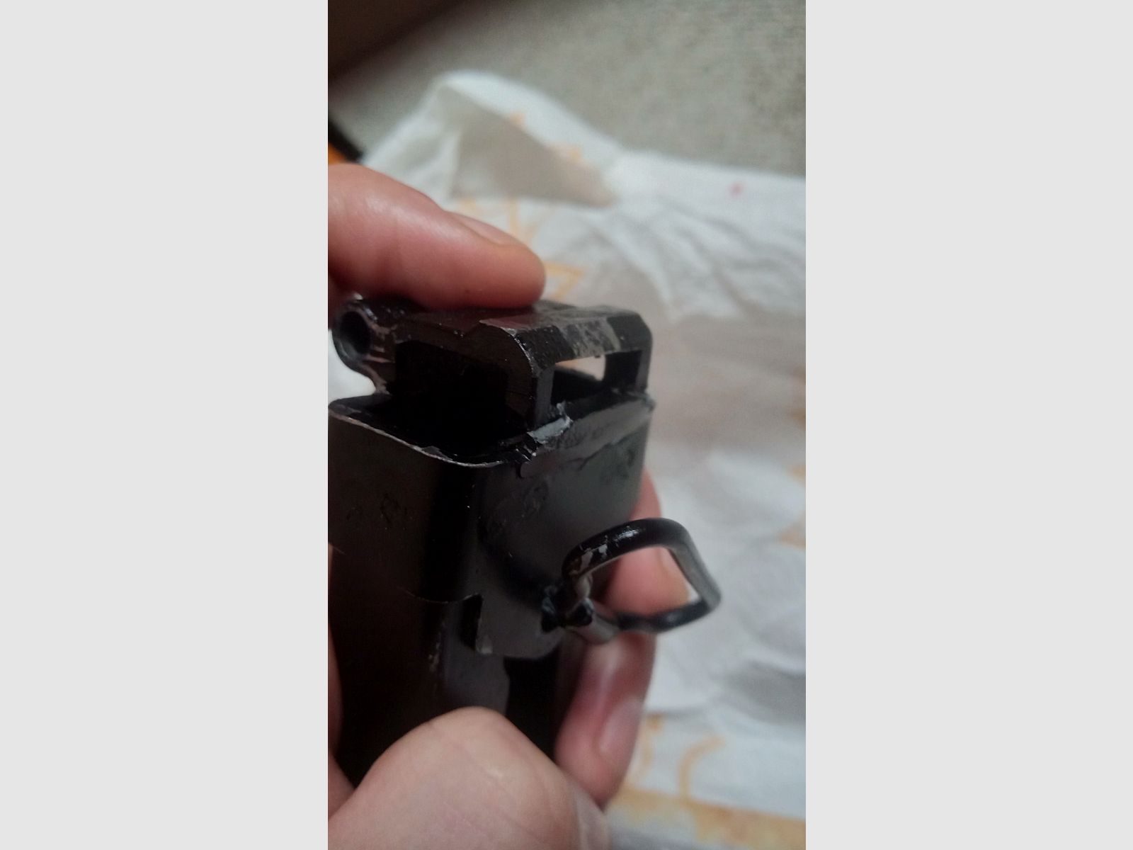 Russian 5.5 mm AKS-74 AKS-74u skeleton stock / AK Krinkov folding stock presumably Tula (damaged)