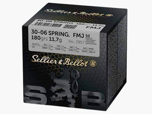 Sellier & Bellot .30-06Spring Vollmantel 11,7g - 180gr 50er Pack