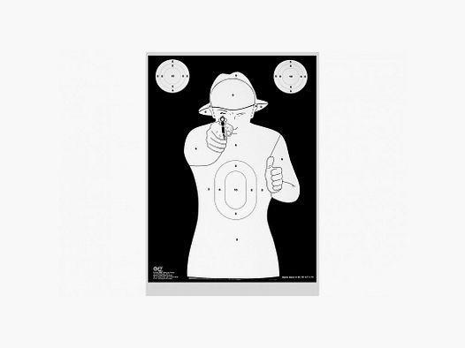 200 CIBLES CARTON RSN2 SILHOUETTE BLANCHE