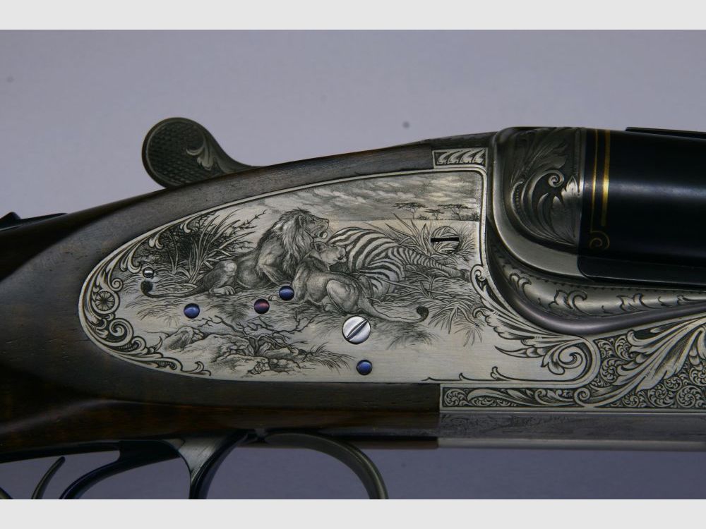 Goat Rooster & Son, Side Lock, Big Game Double Rifle Big Five