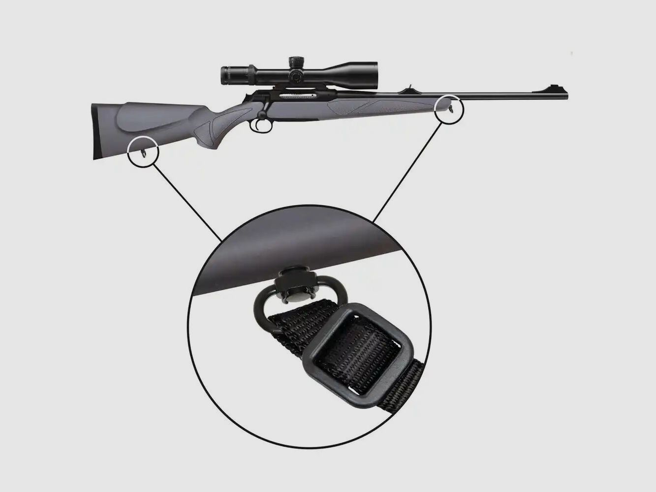 Halder étriers et douilles Slim "Push & Go" pour manches en plastique