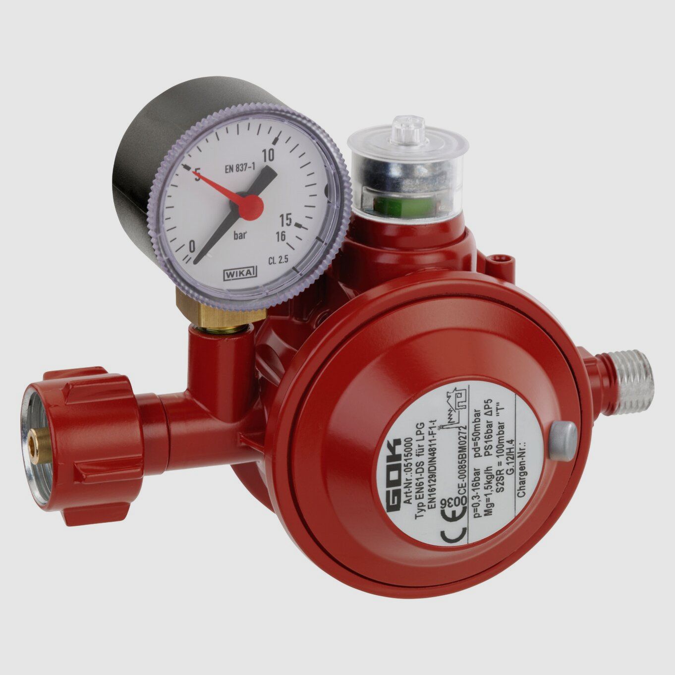 Regolatore di gas 1,5 kg/h KLF x G1/4LH-KN TAE UEDS Man., immagine 1 di 2