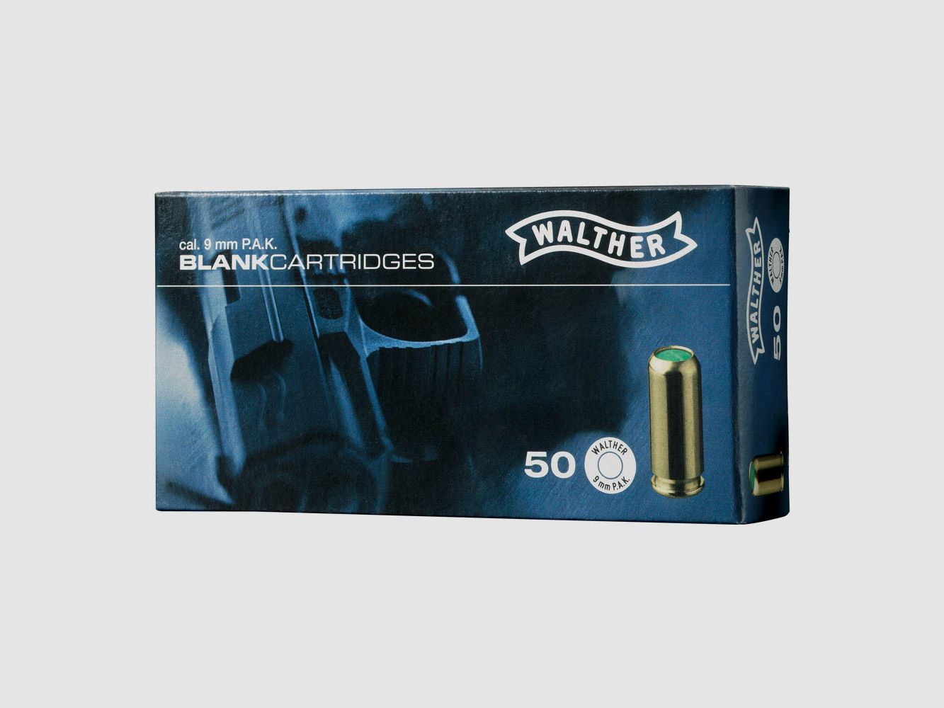 4.1341 Walther blank cartridges 9mm P.A.K. 50 pcs.