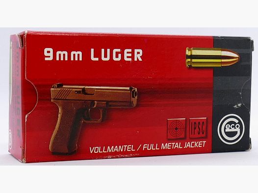 Geco 9mm Luger VM EU 8,0g/124 gr Kurzwaffenpatronen
