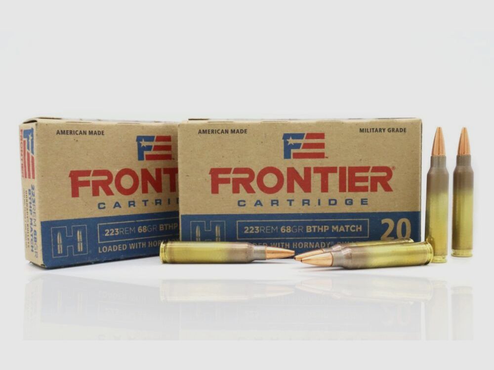 Hornady .223 Rem Hornady Frontier BTHP 68 grs Match Büchsenpatronen 500 Stück