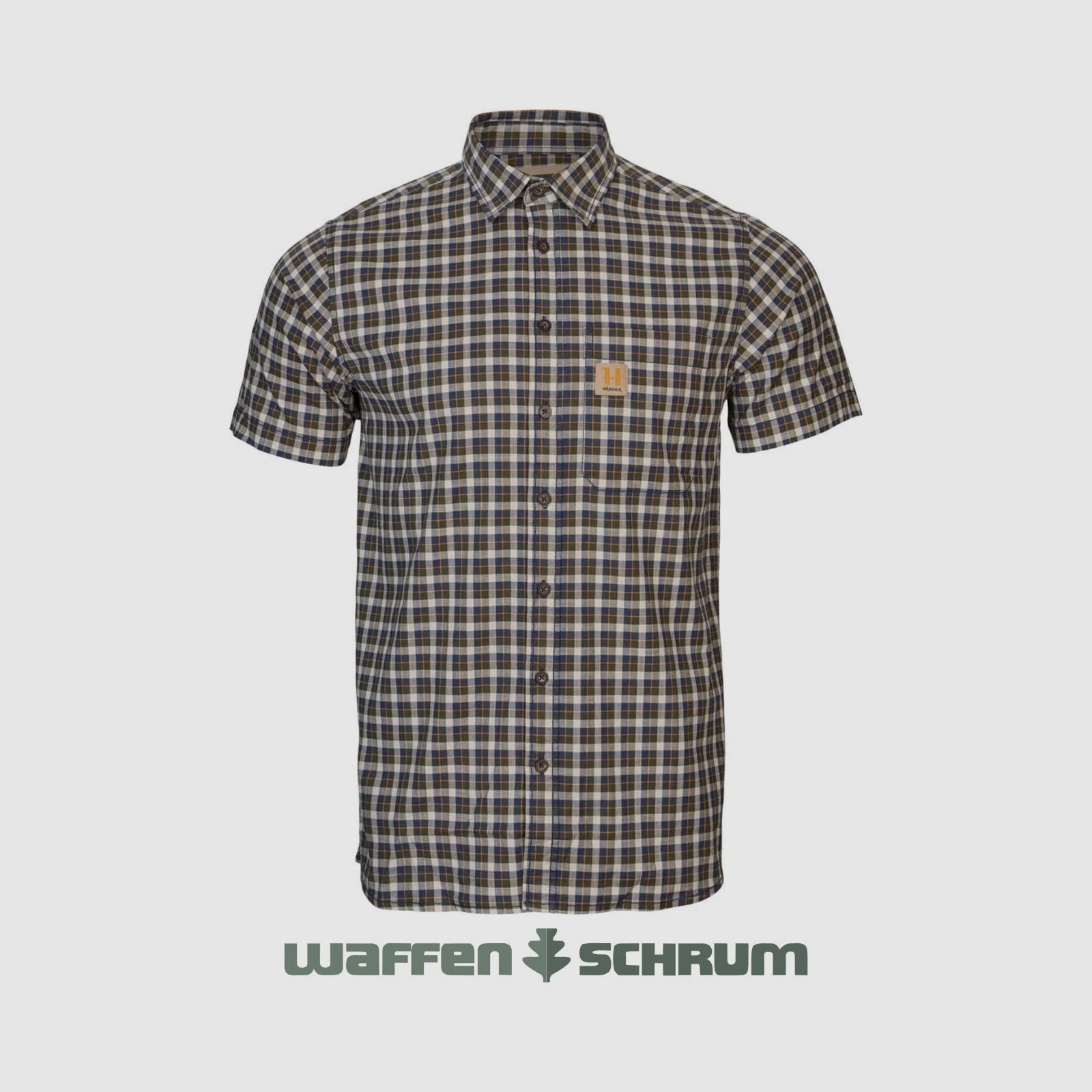 Härkila Kurzarmhemd Fjell Naval Blue Check