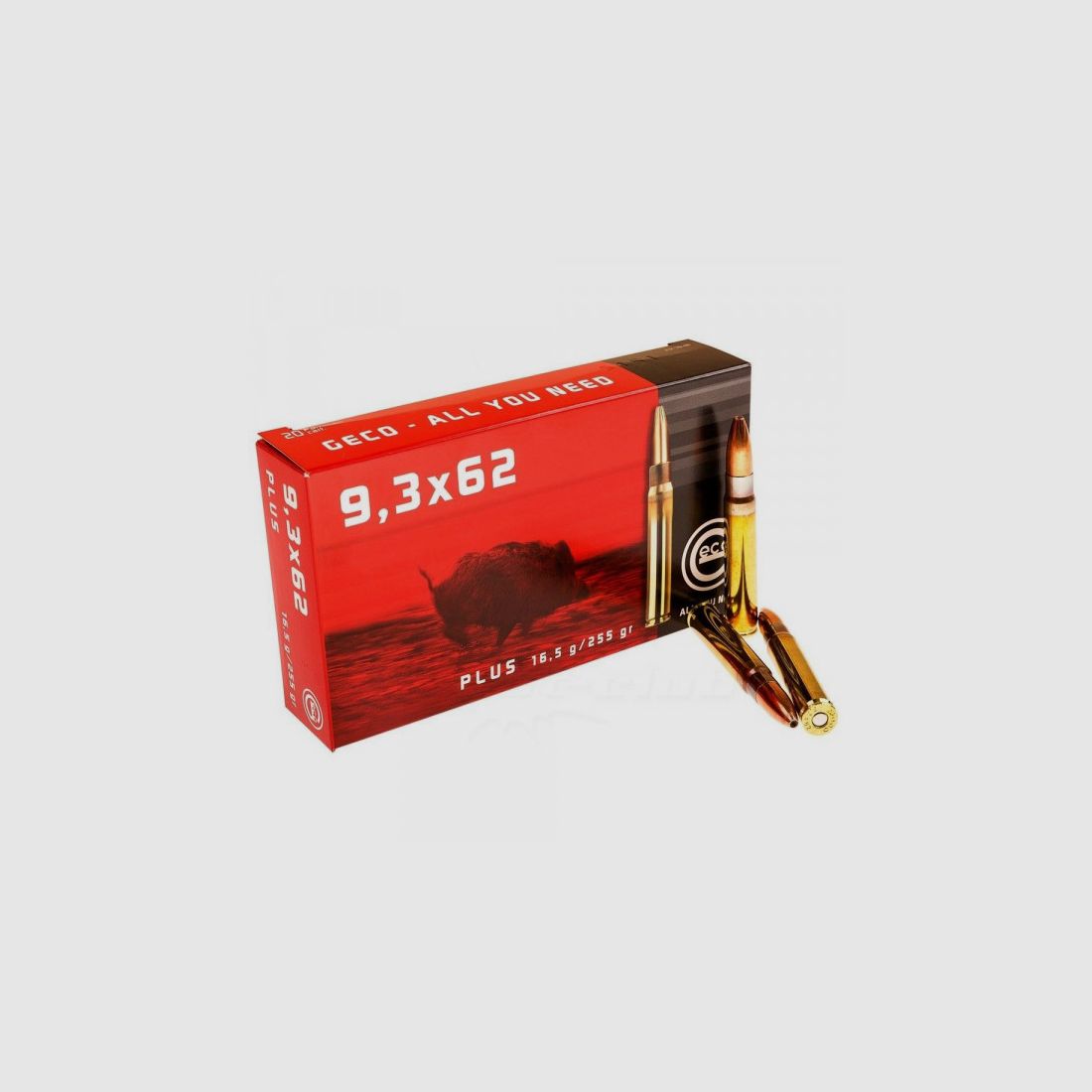 GECO PLUS 9.3x62 MM - 255GRS. - 20 ROUNDS