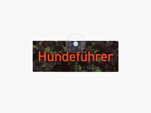 Hundeschild mit Saugnapf "Hundeführer"