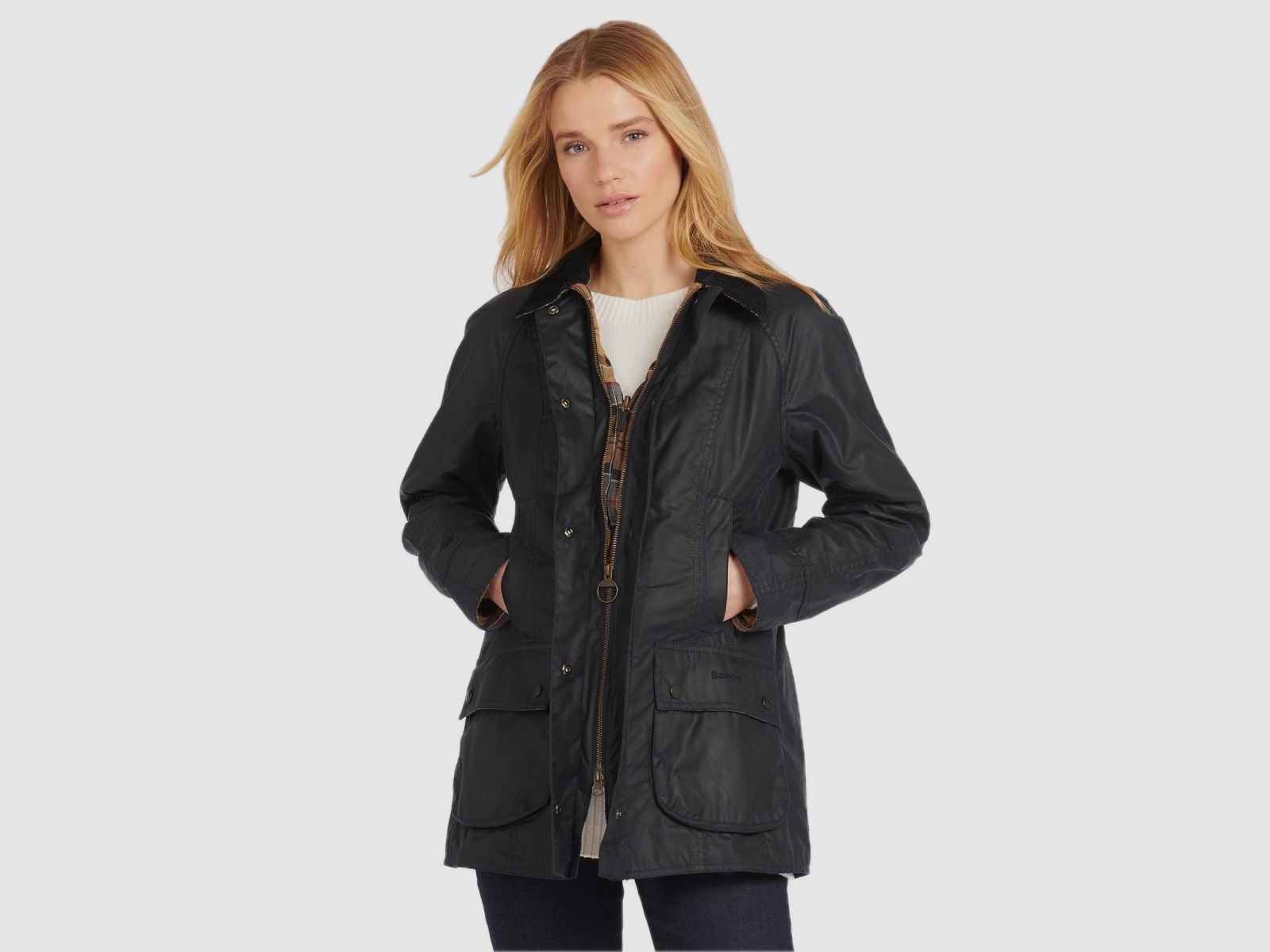 BARBOUR Wachsjacke Beadnell Navy