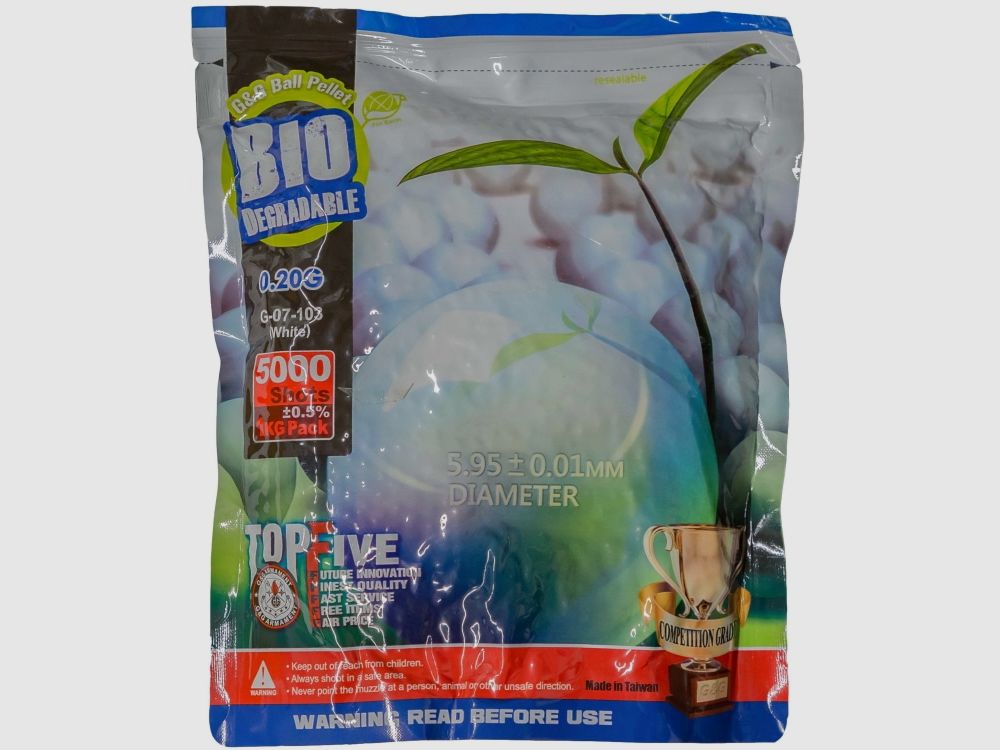 G&G Armament Airsoft BIO BBs 0,20g 1kg sacchetto (5000 pz)
