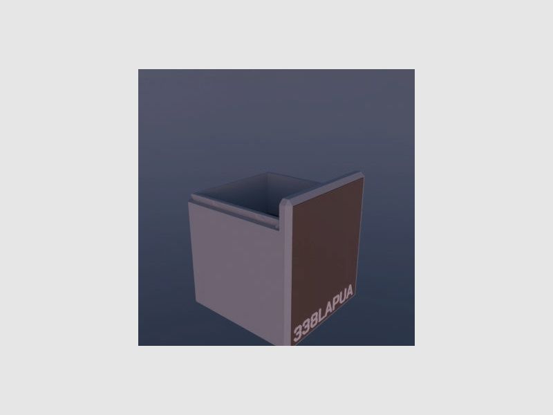 Filamelt ammunition box / .338 Lapua Magnum / 'sliding lid' / cartridge box, ammo box