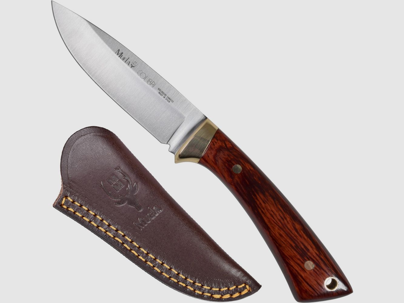 Muela Colibri schlankes Jagdmesser mit hochwertiger Lederscheide