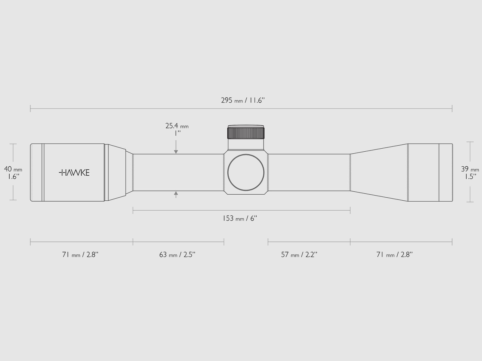 HAWKE 14101 Zielfernrohr Vantage 4x32 mit MIL DOT Absehen Wasserdicht