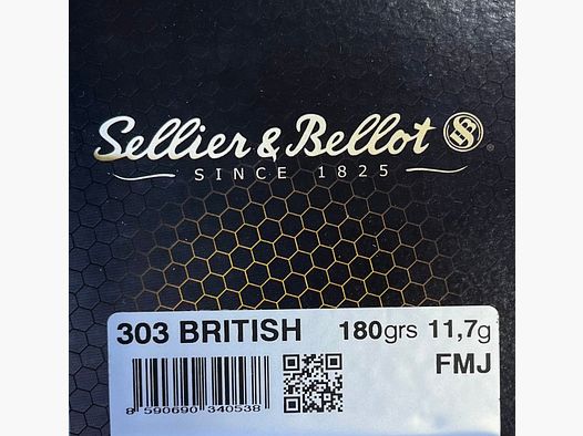 Sellier & Bellot .303 British FMJ 180grs - 50 cartouches