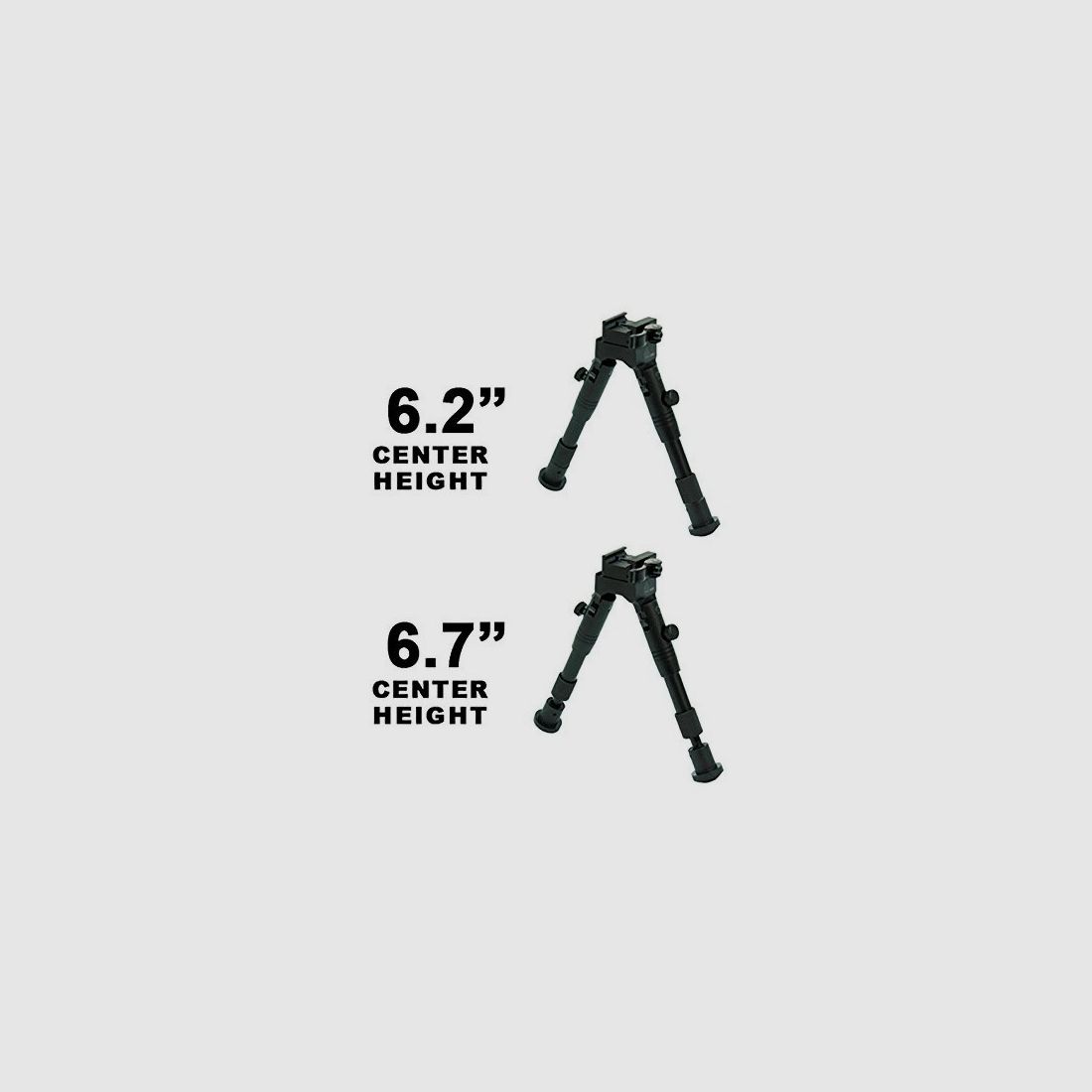 UTG SHORT BIPOD FROM 6.2 TO 6.7 INCH, image 2 of 2