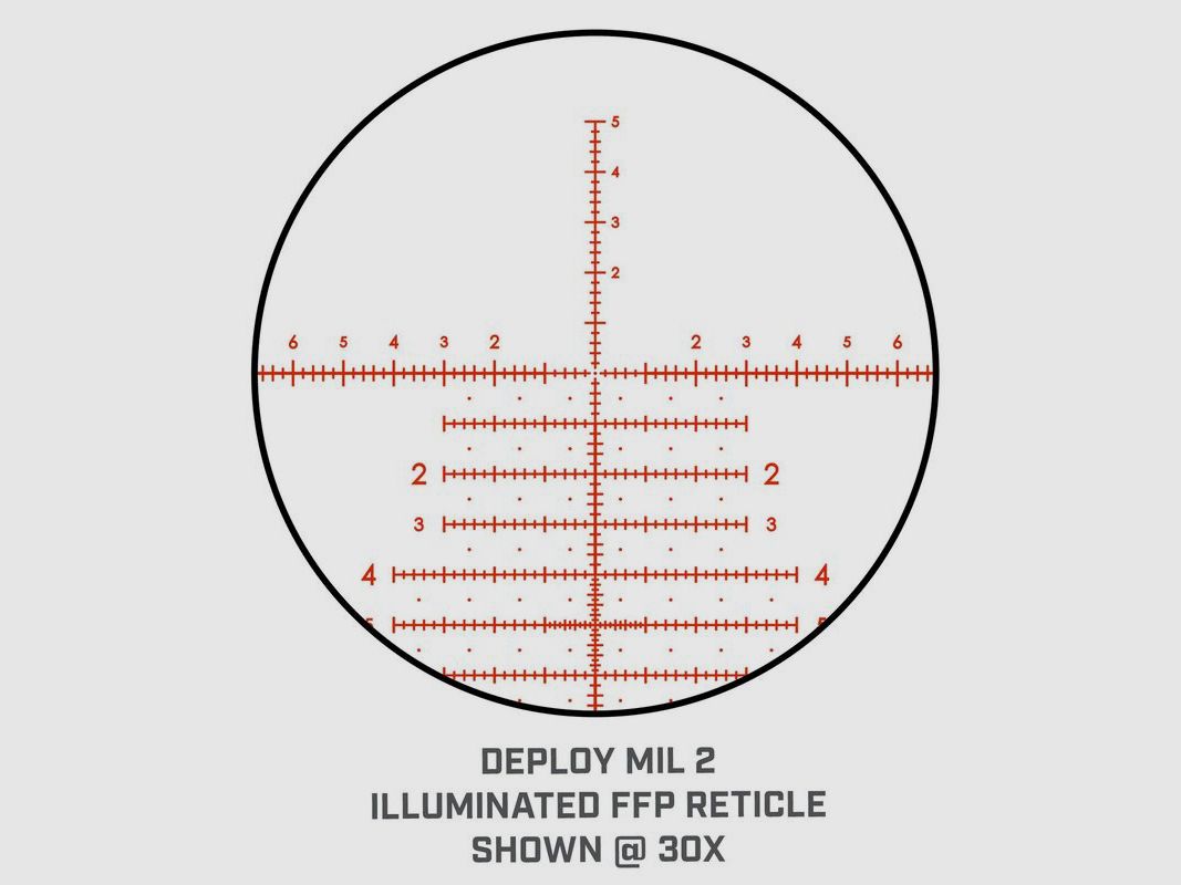 Bushnell Zielfernrohr Match PRO 5-30x56mm Deploy MIL 2 Leuchtabsehen 34mm